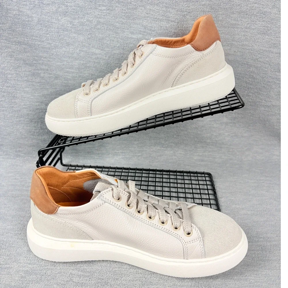 Samuel Hubbard Sunset Sneaker Womens 6 M Taupe Leather W1650-109 Womens 6 Medium